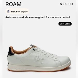 KURU ROAM Women’s Sneakers in White and Black